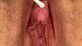whoa check out this euroslut vibrating her huge clit non-stop till pussy squirts everywhere