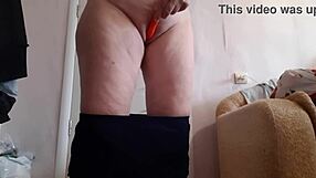 Jerking Nipples Pussy Hard Vibrator Orgasm Mother-in-Law Homemade