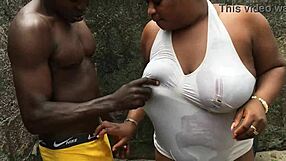 Naija Hottie Ecstatic in Outdoor Homemade Lingerie Natural Tits Fuck