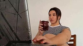 so carla's just working away and lets out these wild farts in her fantasy routine