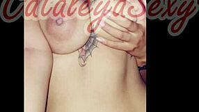 Huge titted latina model with big natural tits and tattoos sends sexy photos for fans