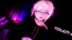 gothic girl dominates pegging guy hard in bdsm vr session