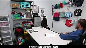 petite blonde shoplifter delilah day stripped and fucked by cop