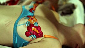 French amateur in leather pants and satin lingerie gets pussy doggystyle then anal closeup