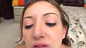 skinny tiffany holiday teases her partners in a steamy anal threesome begging desperately for double penetration before taking a hot creampie finish