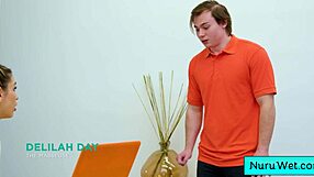 delilah day's wet nuru massage turns into blonde teen fuck