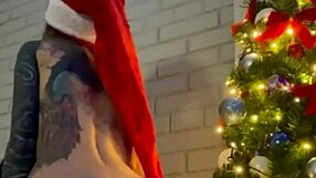 my naughty christmas solo with dildo deep inside