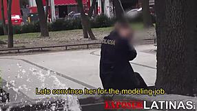 miss police spanish porn uh i mean latina cop facial after deep blowjob on my cock