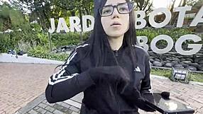 I meet estefani the beautiful colombian neighbor with curves