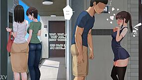 Mature Man Pounds Young Hentai Girl's Big Tits Ass Hardcore. Kissing Leads to Intense Fucking