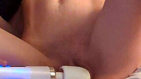 Daddy, watch me cum hard multiple times with wand close-up!