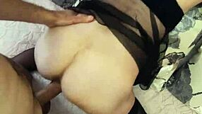 Amateur couple's hidden homemade backstage tease