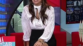 PAOLA ROJAS Upskirt Reveals Juicy Skirt Tease