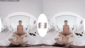 brunette gives taboo pov blowjob and handjob prank