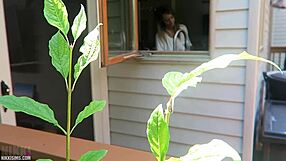 Nikki bends over doggystyle getting fucked her big boobs bouncing wildly