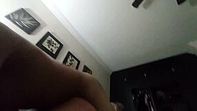 this sexy latina model throws ass back in thong panties