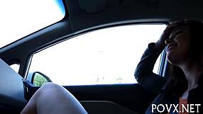 This barely legal teen bends over for boyfriend's hard doggystyle pounding on tight pussy