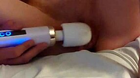 Daddy, watch me cum hard multiple times with wand close-up!