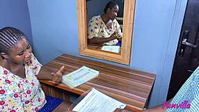 my african student's pounding my fat ass teacher right at home now