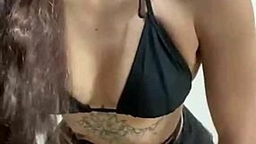 Brazilian Teen In Fishnets Dances Strips Fully Naked