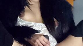 blue teases you flashing her soaked pussy close up