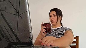 so carla's just working away and lets out these wild farts in her fantasy routine