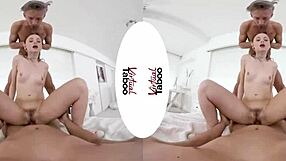 brunette gives taboo pov blowjob and handjob prank