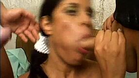 Young 18+ nymphos take double cocks in ass and pussy for cute DP gangbang cumshots