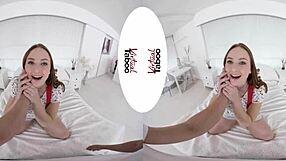 brunette gives taboo pov blowjob and handjob prank