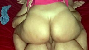 Horny latina wife with perfect ass rides old hubby's thick cock cowgirl style homemade
