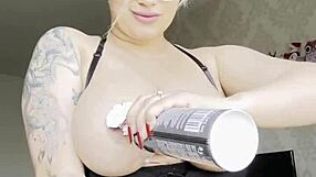 Thick Cream Drips Over Massive Natural Boobs Allure