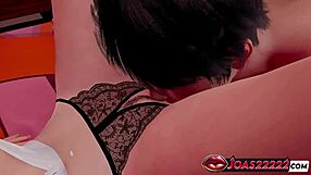 Yukina Sasaki's gamer ass licked wet before fingering squirt