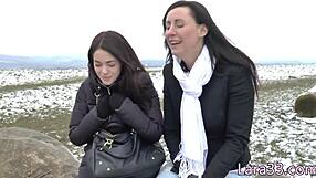 Hey milf, feel my tongue diving your big tits pussy while I finger you