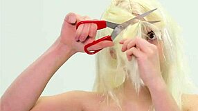 I chopped my sub bitch's hair off she's still hairy