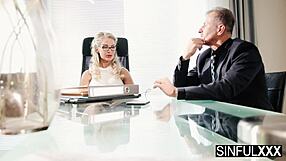 juicy milf and neighbor dive into office pussy licking blowjobs doggystyle at sinfulxxx