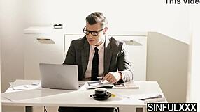 juicy milf and neighbor dive into office pussy licking blowjobs doggystyle at sinfulxxx