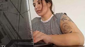 so carla's just working away and lets out these wild farts in her fantasy routine