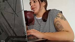 so carla's just working away and lets out these wild farts in her fantasy routine