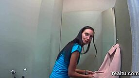 striking czech cutie seduced in mall strips clothes ripped for hardcore pov ride