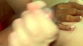 I stroke my cuck's cock while his friend stretches my ass and pussy for anal fun