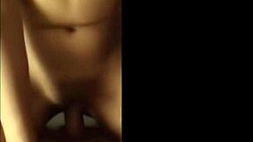 asian girl sucks dick then rides cowgirl pov style