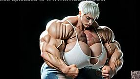 Abigail arcane's bodybuilder frame bulks up huge with massive ai muscle growth