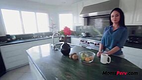 Busty Milf Step Mom Brooke Beretta Rides Young Cock In Kitchen