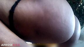 big black ass bouncing on dick outdoors 😍 public beach thrill!