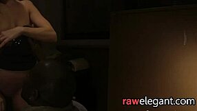 this classy euro babe gets drilled doggystyle from behind until she's cumsprayed all over