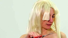 I chopped my sub bitch's hair off she's still hairy