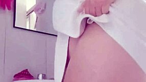 curvy latina maid teaches flashing her huge ass and natural tits before ripping lingerie for doggystyle pounding