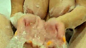 Sensual Wife Sucks Dick Before Bathroom Mutual Masturbation Game