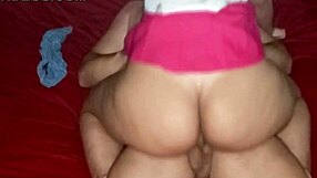 Horny latina wife with perfect ass rides old hubby's thick cock cowgirl style homemade