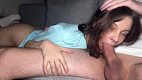 Horny Petite Nerd Couple's Intense Big Cock Creampie Romp